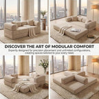 78" 4-in-1 Convertible Sofa Bed, Boneless Corduroy Sleeper Couch - Image 3