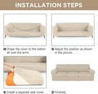 HunnmingRe Sofa Covers for 3 Cushion Couch Stretch Sofa and Loveseat Covers Set - Image 3