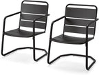 MELLCOM Patio Chairs Set of 2, Small Patio Furniture Set by MELLCOM