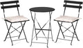 VINGLI Outdoor Folding Bistro Table and Chairs Set of 2, 3-Piece Bistro Set by VINGLI