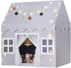Kids Play Tent Indoor: Mat, Tassel Garland, Star Lights by Senodeer