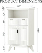 Fatmok Buffet Cabinet with Storage Set of 2, Wood Buffet Sideboard Console Table - Image 3
