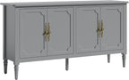 FansaFurn Sideboard with 4 Doors, Mid-Century Console Table with Adjustable - Image 8