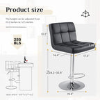 DUMOS Bar Stools Set of 2, 24 inch Counter Height Bar Stools, Upholstered - Image 2