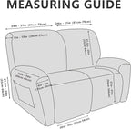ANARACHON Loveseat Recliner Cover Leather Look Recliner Loveseat Covers - Image 3