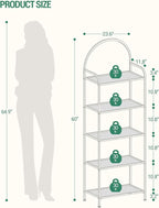 Hzuaneri Bookcase Bookshelf, Tempered Glass Bookshelves, Slim Shelving Unit - Image 3