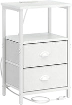 sthmec Nightstand with Charging Station, LED Night Stand Set 2, Bedside Table - Image 8