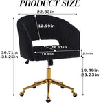 Home Office Chair Swivel Velvet Desk Chair Accent Armchair Upholstered Modern - Image 3
