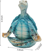 VVGIFTS Sea Turtle Meditation Yoga Decor, Garden Figurine Sea Turtle Meditating - Image 3