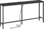 SUPERJARE Console Table with Outlet, 63 Inch Sofa Table with Charging Station by SUPERJARE