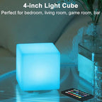 4-In LED Cube Night Light, Cordless LED Light Cubes - Image 4