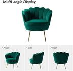 HULALA HOME Modern Velvet Accent Chairs Set of 2 - Image 3