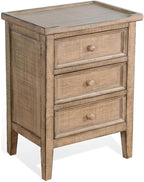 Sunny Designs Marina Nutmeg Beach Pebble Wood End Table by Sunny+Designs