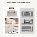 Aoxun Aluminum Patio Furniture Set, 5 Seats Luxury Metal Patio Conversation Sets - Image 7