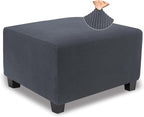 NeColorLife Stretch Ottoman Cover Square Oversized Soft Knitted Jacquard Thick by NeColorLife