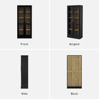 mopio Blake Tall Display Cabinet, Kitchen Buffet Pantry Cupboard, Trophy - Image 5