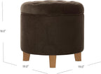 Homepop Home Decor | Upholstered Round Velvet Tufted Foot Rest Ottoman | Ottoman - Image 3