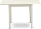 East West Furniture NDNO5-LWH-W 5 Piece Dinette Set - Image 3