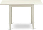 East West Furniture NDVA5-LWH-C 5 Piece Modern Dining Table Set Includes a - Image 6