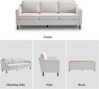 Kingfun Living Room Furniture Sets, 3 Seater Couch and Loveseat, Mid Century - Image 8
