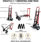 Red Convertible Hand Truck Dolly Cart - Image 2