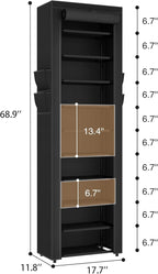 ROJASOP Shoe Rack with Covers 10 Tier Large Shoe Organizer Tall Shoe Closet - Image 3