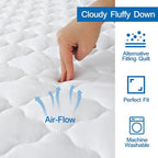 Full Mattress Pad Waterproof Mattress Protector, Quilted Full Size Mattress - Image 3