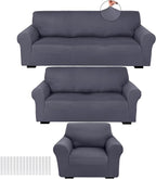 Peryiter 3 Pcs Couch and Loveseat Covers Set Sofa Cover by Peryiter