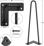 SMARTSTANDARD 14 Inch Heavy Duty Hairpin Furniture Legs, Metal Home DIY Projects - Image 2