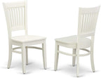 East West Furniture NDVA5-LWH-W 5 Piece Dining Table Set - Image 4