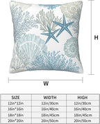 Nautical Coastal Throw Pillow Covers 20x20 Set of 2, Beach Themed Ocean - Image 3