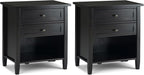 SIMPLIHOME Warm Shaker Solid Wood 24 inch Wide Transitional-Style Bedside by SimpliHome