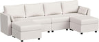 Huatean Home 114.17" Modular Sectional Sofa, 6 Seat Modular Couch - Image 6