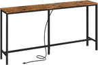 SUPERJARE Console Table with Outlet, 63 Inch Sofa Table with Charging Station by SUPERJARE