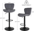 Nalupatio Modern Bar Stools Set of 4, Adjustable Faux Leather Upholstered - Image 2