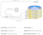 AIMENGTE Cabinet Light 12V COB LED Strip Lights, 6-in-1 Penetrable Touch Dimming - Image 3