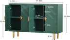 HLR 48" Accent Cabinet with 4 Doors and Shelves, Modern Sideboard Buffet - Image 2