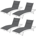 Sundale Outdoor Olefin Quilted Lounge Cushion Set of 4, Patio Foldable Chaise by SundaleOutdoor