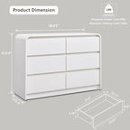 Aitjunz Modern 6 Drawers Dresser - Image 2