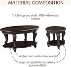 LKTART 42" Vintage Oval Coffee Table - Image 5