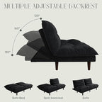 DreamDashio Futon Sofa Bed, 69 inch Futon Couch - Image 3