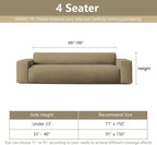 MYSKY HOME Couch Covers for Sofa, Dog Couch Cover Protector, Dark Grey Lines - Image 8