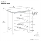 SIMPLIHOME Artisan Bedside Table - Image 11