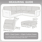 Arfntevss Velvet Sectional Couch Covers L Shape Couch Cushion Cover Slipcovers - Image 3