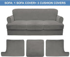 CUCRAF Cushion Sofa Cover 4 Piece Slipcovers, Soft Thick Velvet Couch Cover - Image 5