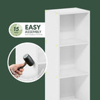 Furinno Pasir 3-Tier No Tool Assembly Open Shelf Bookcase - Image 4