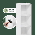 Furinno PASIR Book Shelf, 3-Tier Bookshelf, Easy Assembly Bookcase - Image 3