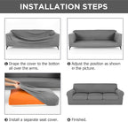 HunnmingRe Sofa Covers for 3 Cushion Couch Stretch Sofa and Loveseat Covers Set - Image 4