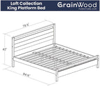 Grain Wood Furniture Loft King Size Solid Wood Bed - Image 2