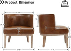 Brown Leather Barrel Chair - Image 2